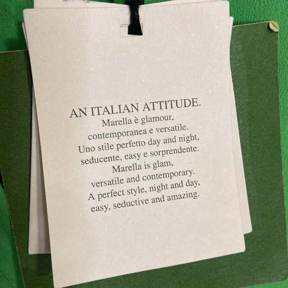 Marella Teramo Tiered Midi Dress Bright Green size 6 NWT - Picture 3 of 6